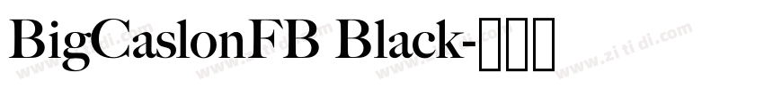 BigCaslonFB Black字体转换